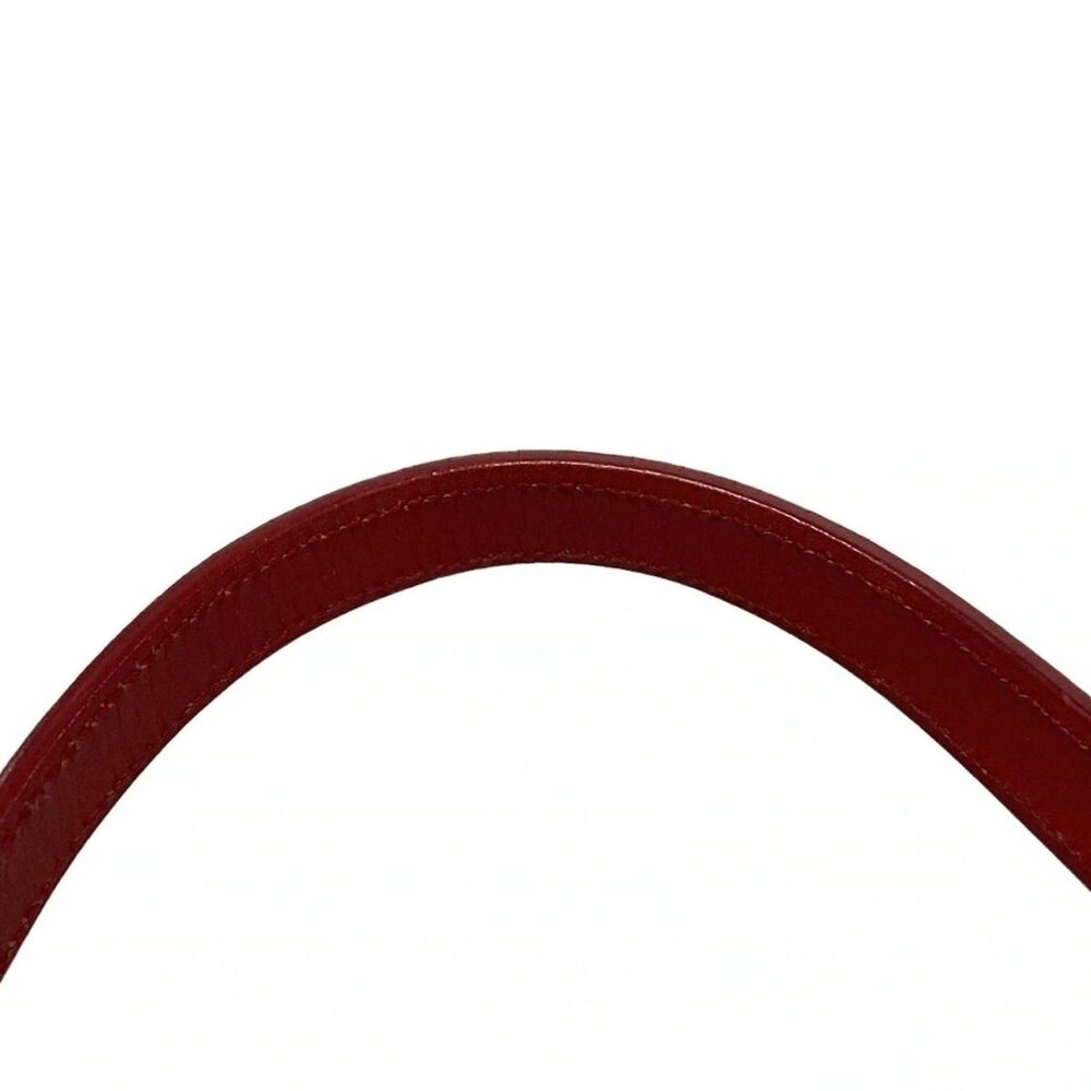 SAINT LAURENT PARIS 357401 Red Leather Shoulder Bag - Picture 9 of 15